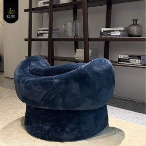 Sillón de ocio de Metal <span class=keywords><strong>Lin</strong></span> de lujo moderno, reposabrazos bajo, nuevo diseño, sala de estar de Hotel, sofá individual Perezoso - Product Image 4