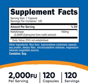 OEM ODM 卸売 オーガニック納豆エキス カプセル ナットキナーゼ カプセル 2000FU 心臓の健康サポート 大人向けバルクサプリメント - Product Image 2
