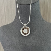 Collier pendentif en argent sterling 925, style fluide et léger, pour femme, long, accessoire unique et haut de gamme