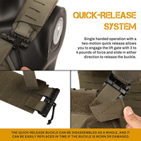Chaleco Táctico Ligero con Sistema MOLLE Cortado con Láser para Exteriores, con Bolsa Abdominal Desmontable, Equipo de Combate