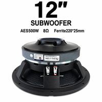 Haut-parleur PA professionnel de 12 pouces, 500 W RMS, bobine vocale de 100 mm, aimant de 220 mm, woofer robuste pour système sonore de scène, club, concert
