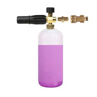 Pistolet à mousse haute pression pour lavage auto, lance à mousse réglable, grand pulvérisateur à buse, canon à mousse noir, super nettoyage