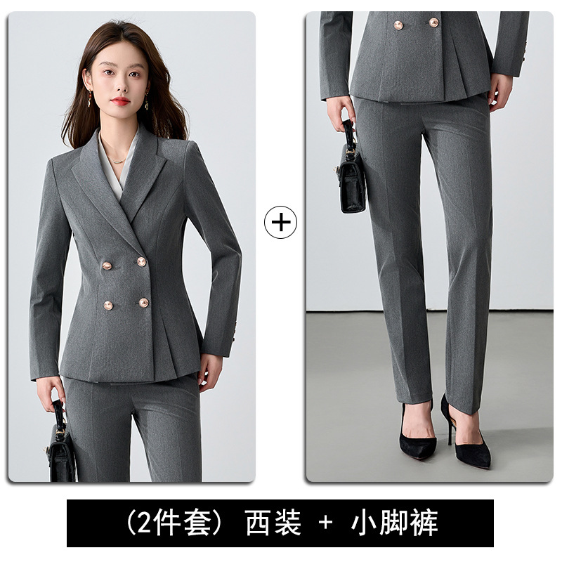 Gray suit skinny trousers
