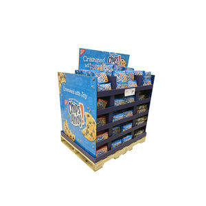 Plateau de présentation en carton ondulé Kraft pour supermarché, prêt à l'emploi, empilable, couleur personnalisée pour - Product Image 1