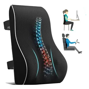 Office chair lumbar support cushion relieve back pain Improve posture memory foam seat back seat cushions & pillow for chair