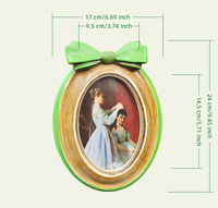 Bingkai Foto Resin Vintage Prancis Mewah dengan Logo Kustom Grosir, Hiasan Rumbai Mutiara untuk Dekorasi Rumah, Bingkai Gambar Meja