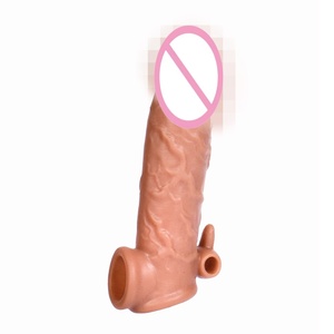 Dildo en silicone portable de haute qualité avec sangle creuse pour hommes, manchon d'extension pour l'agrandissement du pénis, dildo portable pour homme - Product Image 2