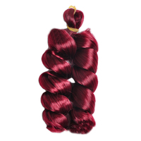 Cheveux synthétiques bouclés à l'italienne pour femmes noires, coupe courte bob, coiffure bohème avec tresses box braids à boucles lâches à la française