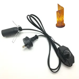 Australia Electric Cord E14 Lamp Holder Dimmer Switch Au Plug Himalayan Salt Lamp Cable