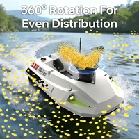 Diffuseur d'appâts RC rechargeable et rotatif à 360 degrés pour bateaux à appâts de pêche