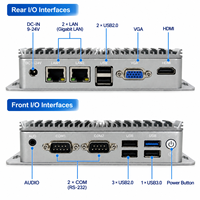 PC Mini Tanpa Kipas Industri Celeron J1900/N2840 PC Tertanam 2 COM RS232/RS485 Dual LAN Dual Display (/VGA) DC 9-24V Stok Tersedia
