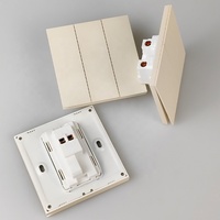 Applique murale beige crème, interrupteur/prise 1/2/3/4 voies, ultra-mince, haute qualité, élégante, personnalisable OEM/ODM, avec logo