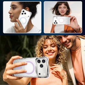 เคสโทรศัพท์ใสลายคลื่นน้ำแบบแม่เหล็กสำหรับ iPhone 17 12 13 14 15 16 Pro Max รองรับการชาร์จไร้สาย ป้องกันการกระแทก - Product Image 6