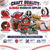 Patch brodé thermocollant ou à coudre pour le baseball, motifs joueur, batte, gant, équipe, aigle, lanceur, Amérique, crâne, pour enfants, vente en gros