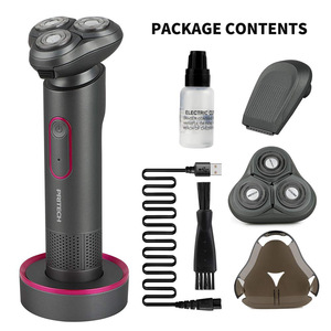 <span class=keywords><strong>Afeitadora</strong></span> impermeable PRITECH IPX5 para hombre, afeitadoras eléctricas recargables de triple hoja, máquina de afeitar inglesa personalizada para hombre, ruido - Product Image 4