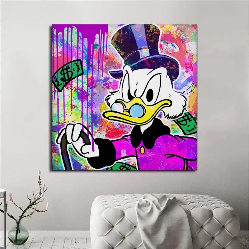 Cartoon Posters and Prints on Canvas Street Graffiti Art Posters For Home Living Room Decor