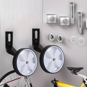 Roues d'apprentissage pour vélo d'enfant 12 14 16 18 20 pouces, support métallique réglable avec vis et écrous - Product Image 2