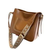 Sac à bandoulière en cuir véritable pour femme, style vintage, avec sangle tressée, fermeture éclair, coutures contrastées, décontracté, pour le quotidien et les voyages, en polyester