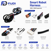 Équipement d'assemblage de câbles électroniques en PVC pour robots de fabrication, adaptateur de faisceau de câblage interne personnalisé, cuivre étamé 300V
