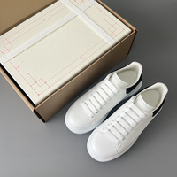 Sneakers en cuir blanc inspirées des créateurs de luxe, semelle surdimensionnée, chaussures plateforme pour hommes et femmes