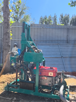 Tête de forage rotative 150m pour puits d'eau avec pompe à boue, mini-machine de forage autonome pour puits d'eau