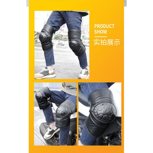 Genouillères en cuir pour femmes, protection résistante à l'abrasion pour vélo électrique, vêtements de sport d'été pour cyclisme - Product Image 4
