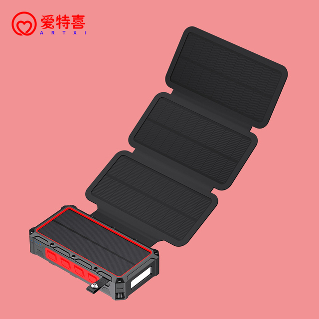 Portable 20000mAh Waterproof Solar PowerBank Wireless Fast Charger Hand Crank Built-in Cable for Mobile Phones Outdoor Use 22.5W