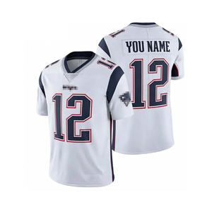 Kualitas Terbaik #9 Judon #10 Jones #11 EDELMAN #12 Brady #38 STEVENSON bordir Jersey sepak bola Amerika - Product Image 3