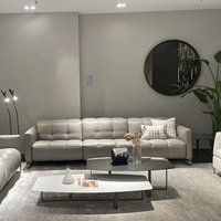 Ventes directes d'usine Ensemble de canapés de salon modulaires modernes en cuir véritable