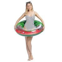 Waterhan Populaire Chaise Longue Flottante Gonflable en PVC pour Fête d'Été à la Piscine, Nouveauté Motif Pastèque, Bouée de Natation pour Enfant