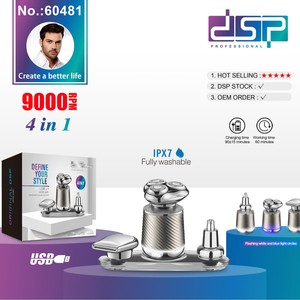 DSP 4 In 1 <b>Electric</b> Shaver Set 9000 RPM IPX7 Waterproof USB Charging Men's Face Grooming <b>Kit</b> - Product Image 1