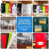 Sachets d'emballage alimentaire mats à huit soudures, autoportants, à motif imprimé personnalisé, pour sucre, nouilles, produits secs, snacks, avec compartiments