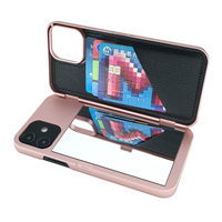 Coque de téléphone apple à rabat avec fente de carte, étui portefeuille à miroir pour iPhone 13 12 11 XS Max XR X 6 6S 7 8 Plus SE2 11 12 13 Pro Max 12 mini