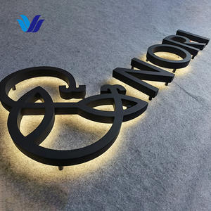 Letrero de señalización acrílico LED con luz trasera 3D personalizada, letrero comercial de acero inoxidable para exteriores y negocios para tiendas - Product Image 2