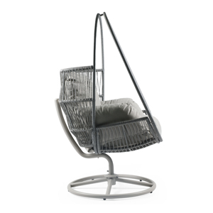 Wholesale Modern 360 Swivel Outdoor <b>Egg</b> Swing Chair Factory Direct Rattan Patio Hanging Chair Waterproof Cushion for Garden - Product Image 5