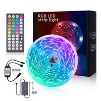 Kit de rétroéclairage TV 5050 RGB avec synchronisation musicale via application, bande lumineuse LED intelligente flexible et étanche pour décoration