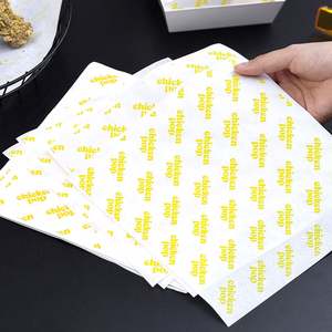 Papier d'emballage jetable pour restauration rapide en gros personnalisé, résistant à la graisse, imperméable, enduit de PE, pour sandwich, hamburger, emballage à emporter, recyclable pour gâteau - Product Image 1