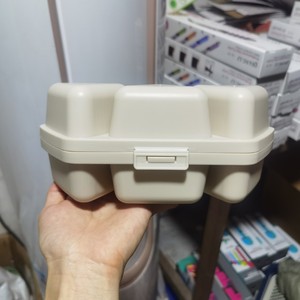 Taşınabilir 6 bölmeli japon tarzı pirinç topu kutusu öğle değirmeni yaratıcı üçgen tasarım BPA içermeyen plastik kapak sevimli termos