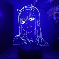 Lampe 3D Anime Darling in the Franxx, figurine sexy Zero Two, veilleuse