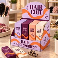 Boîtes de présentation PDQ imprimées sur mesure pour les emballages de vente au détail de pinces à cheveux et d'élastiques à cheveux