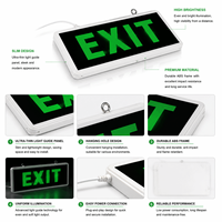 Panel Lampu Keselamatan Kebakaran Tahan UV, Layar LED LGP Akrilik Mudah Dibersihkan, Kelas Layar Tampilan untuk Indikator Alarm Kebakaran Industri