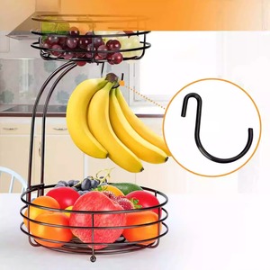 <span class=keywords><strong>Cesta</strong></span> de Frutas de 2 Niveles - Organizador de Metal de Grado Alimenticio para Verduras y Frutas, Soporte <span class=keywords><strong>Extraíble</strong></span> para Recipientes, para <span class=keywords><strong>Cocina</strong></span> o Restaurante - Product Image 5
