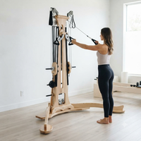 Tour de poulies réglable en bois d'érable pour studio de yoga et Pilates, équipement de fitness personnalisable pour la santé