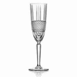RCR Champagne Flute 19 Cl Brilliant <b>Cut</b> <b>Glass</b> Calyx Design - Product Image 1
