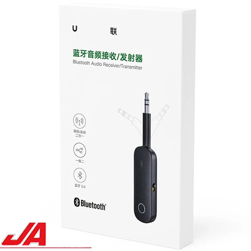 For UGREEN 2-in-1 BT Adapter Transmitter Receiver AUX 5.0 Wireless 3.5mm Adapter Stereo for Earphones TV Car Audio