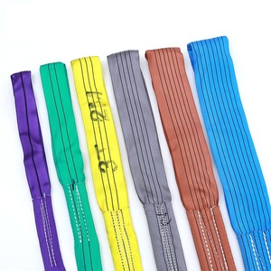 Sangle ronde en polyester de marque TIANMA certifiée GS CE ISO9001, 5 tonnes, largeur 75 mm, facteur de sécurité 5:1, sangle de levage à deux boucles - Product Image 4