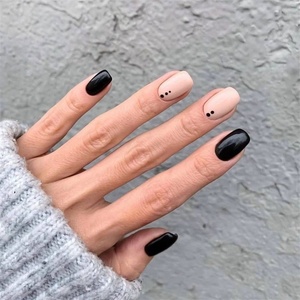 24 Pcs/set OEM Reusable Artificial <strong>Nail</strong> Salon Suppliers Press on <strong>Nails</strong> the <strong>Gingerbread</strong> Man Coffin False <strong>Nails</strong>
