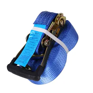 حزام ربط بالرموش وحزام ربط بسعة 5 طن وشاشة 2 بوصة وأزرق اللون من البوليستر بسعر الجملة، تُقدّم مصنع العلامة الأوروبية CE
