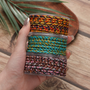 Cordon tressé artisanal en corde colorée à 12 brins, non élastique, durable, pour bracelet, lanière, bijoux, pendentif, fournitures d'artisanat, petite taille - Product Image 4