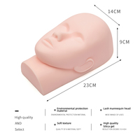 Tête de mannequin de cils pour femmes, accessoire de maquillage, en silicone